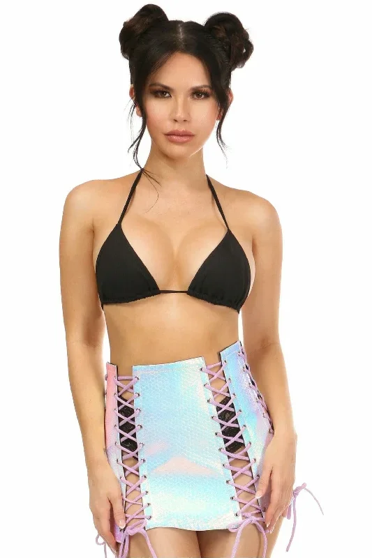 Mermaid Holo Lace-Up Skirt