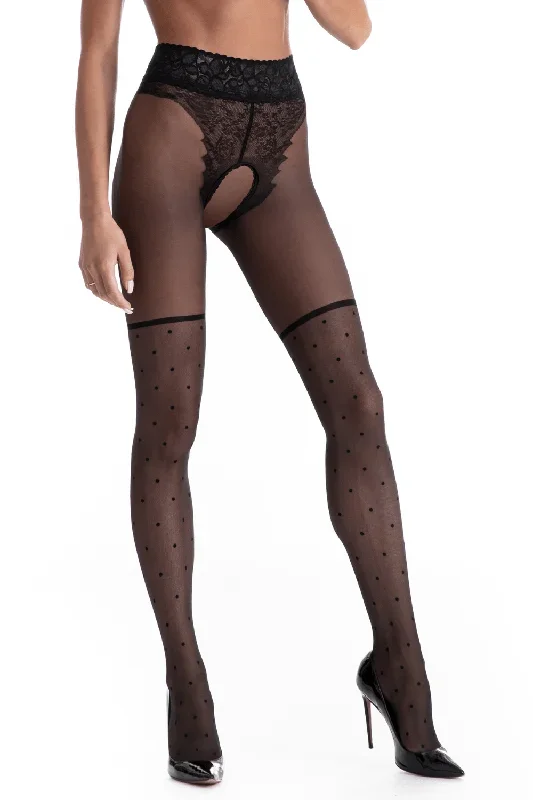 Lolita Crotchless Tights 30 Denier