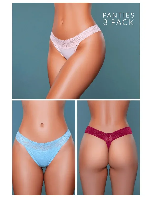 Be Wicked 2199 Asher Thong 3 Pack