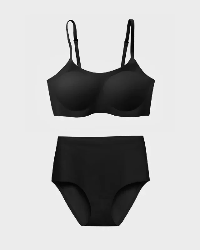 Black Support Bra Set