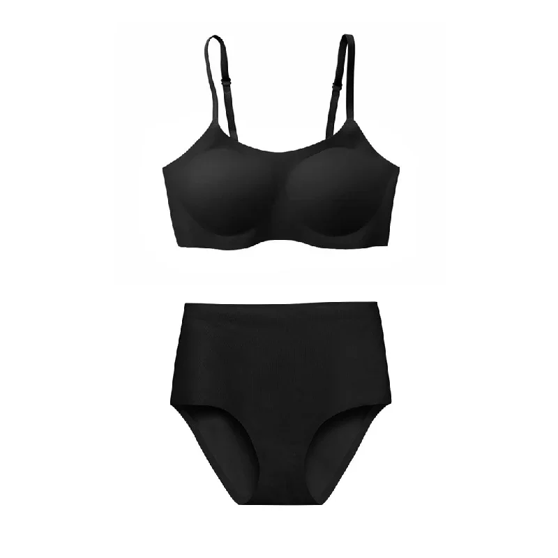 black-support-bra-set