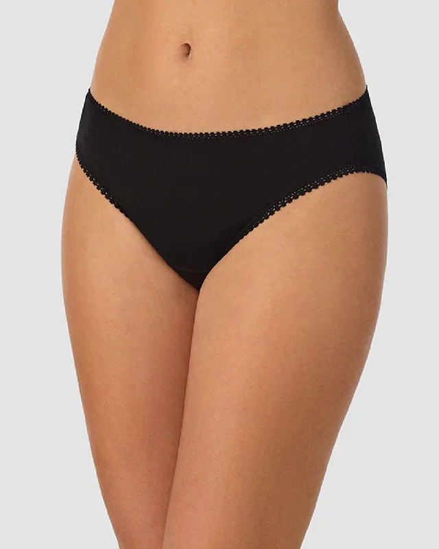 Cabana Cotton Leak Proof Bikini Underwear - Black