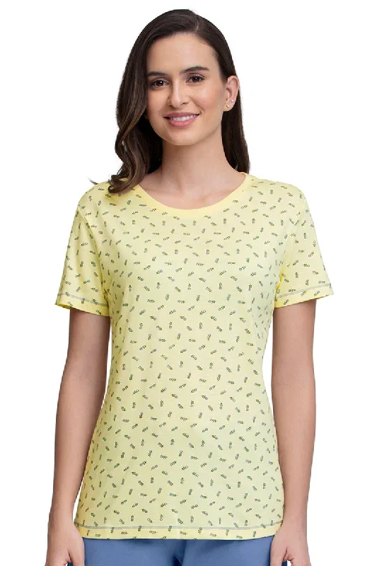 Scoop Neck Sleep Tee - Ditsy Floral Pr Yellow