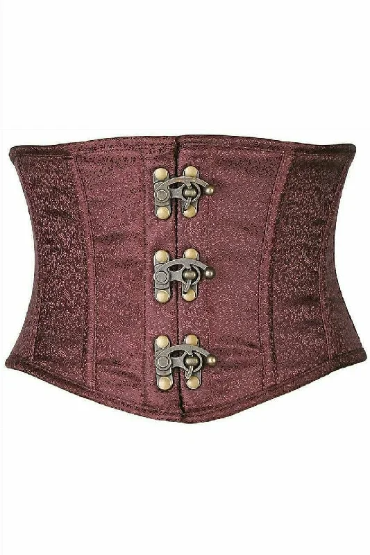 deluxe-brown-brocade-steel-boned-mini-cincher-with-clasps