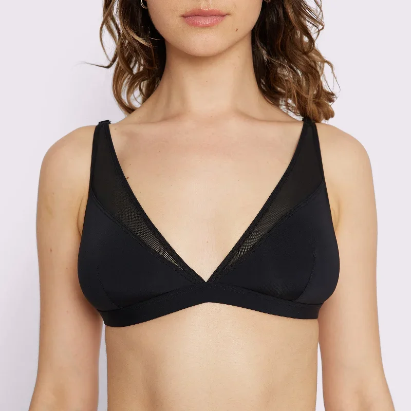 Dream Mesh Plunge Bralette | Ultra-Soft Re:Play (Eightball)