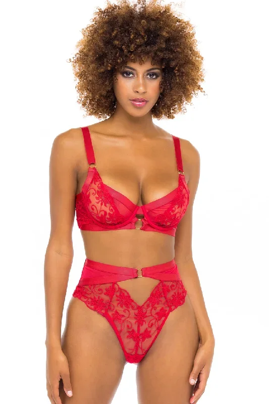 Justine Embroidery Bra Set