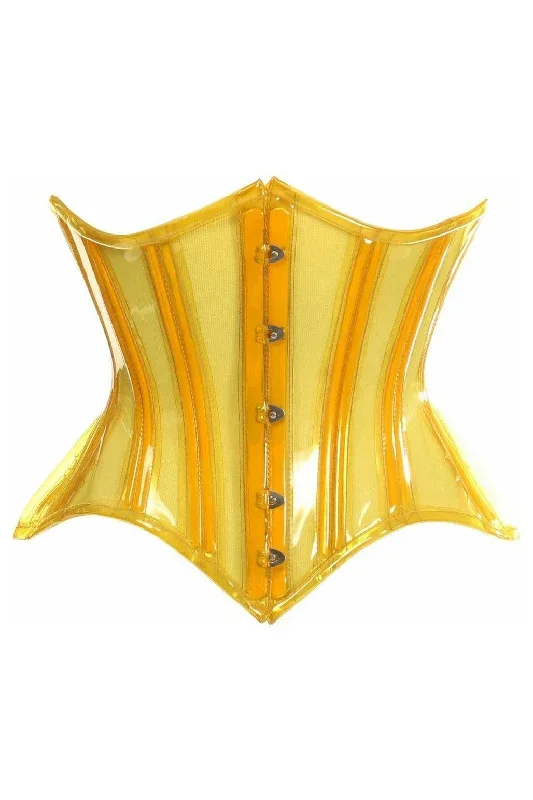 Lavish Yellow Clear Curvy Underbust Waist Cincher Corset