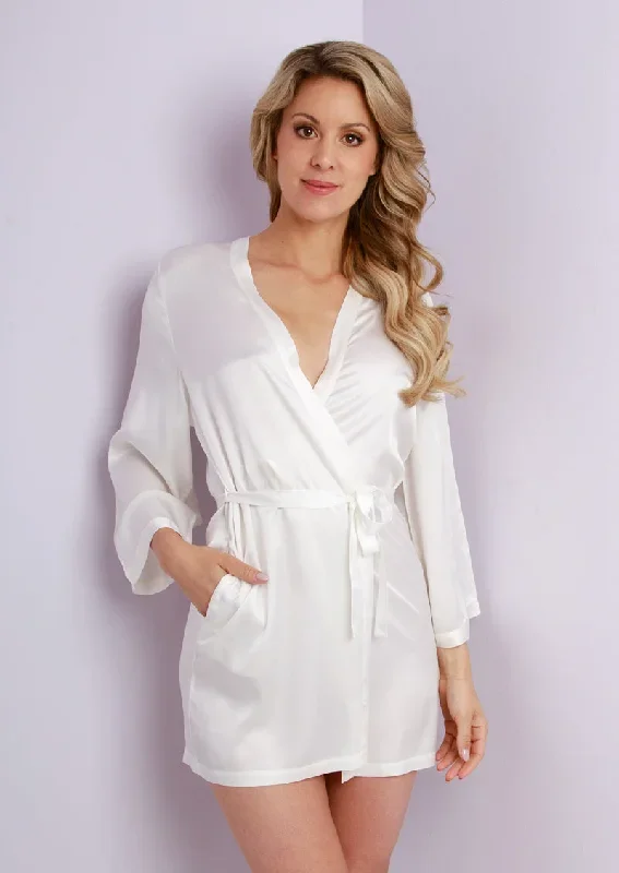 Laser Silk Kimono Ivory