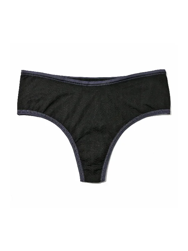 MoveCalm High-Rise Thong Black