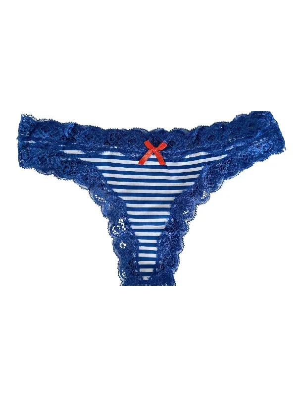 Nautical Striped Thong