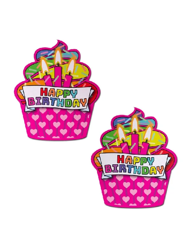 Pastease CUP-HB Cupcake Happy Birthday Nipple Covers