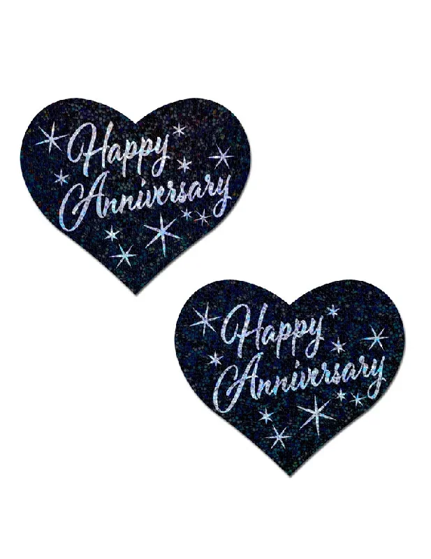 Pastease HRT-HA Happy Anniversary Heart Nipple Covers