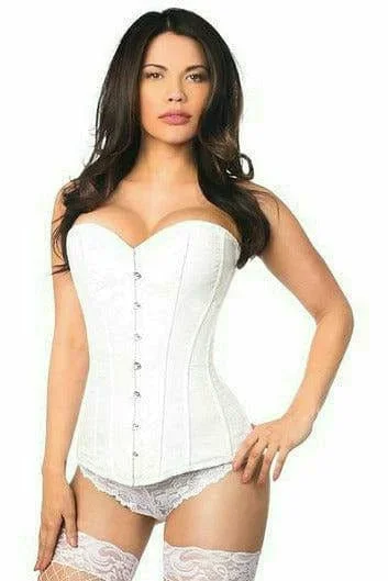 Sexy White Brocade Corset