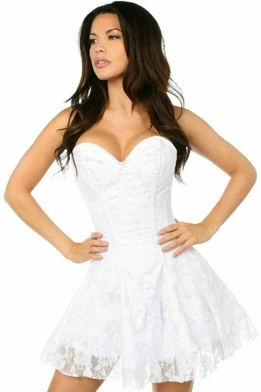 Sexy White Lace Corset Dress