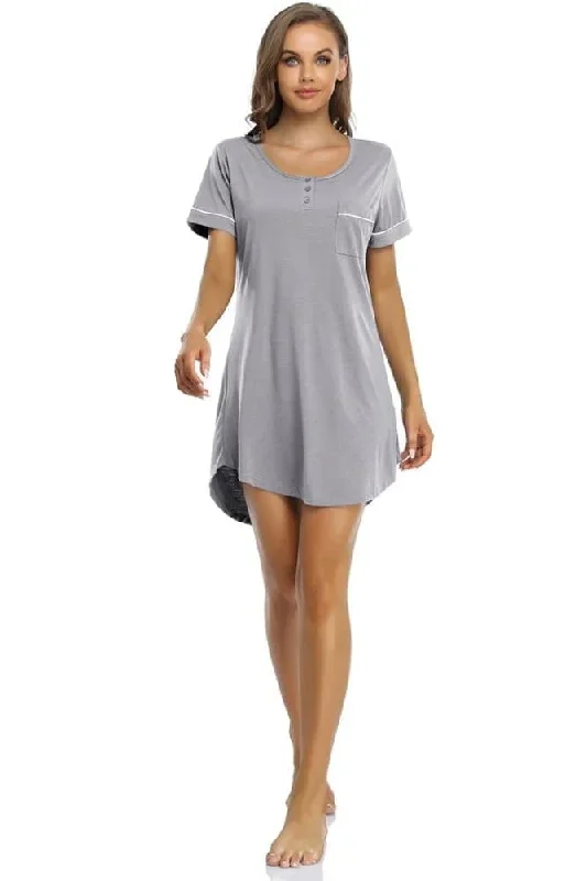 Women Short Sleeve Nightdress Pajamas Set