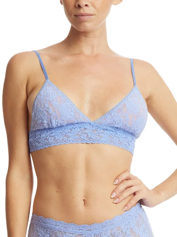 Signature Lace Padded Triangle Bralette Cool Water Blue Sale