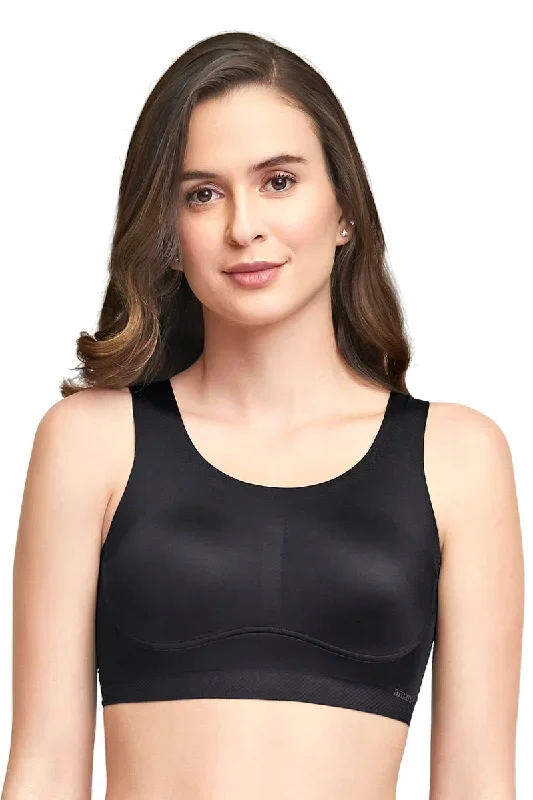 Skins Scoop Neck Bra - Black