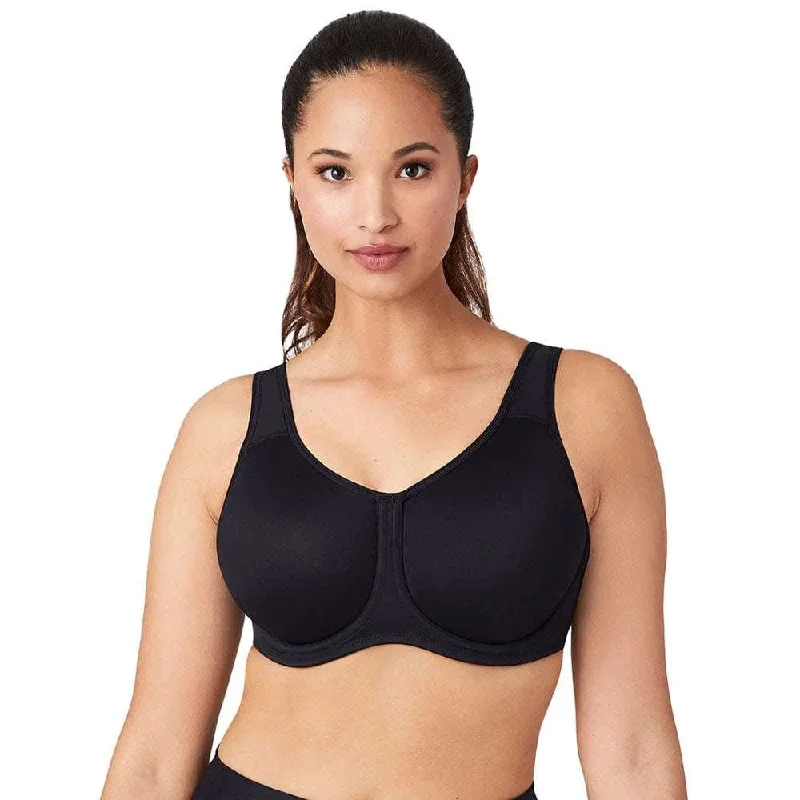 Sport  Non Padded Wired Full Coverage Full Support High Intensity Sports  Bra - Black