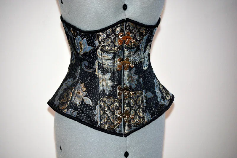 steel-boned-underbust-steampunk-corset-from-brocade-with-golden-pattern-with-steampunk-hooks-real-waist-training-corset-for-tight-lacing