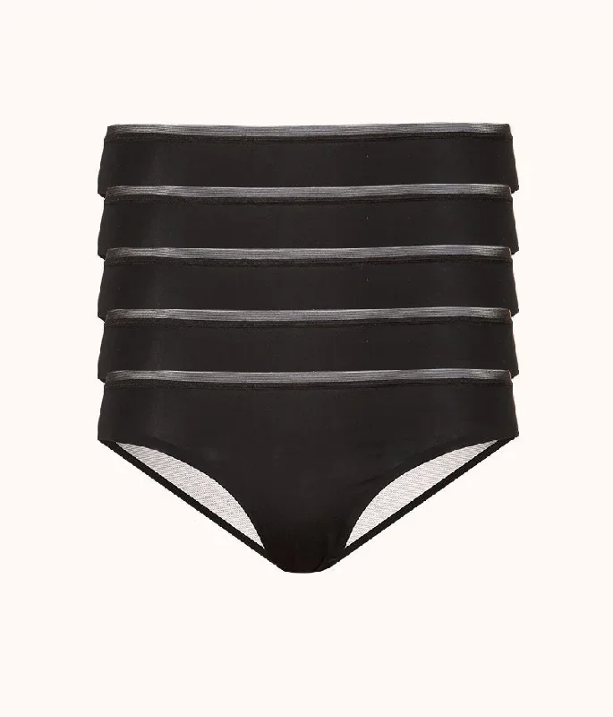 The Mesh Back Bikini 5-Pack: Jet Black