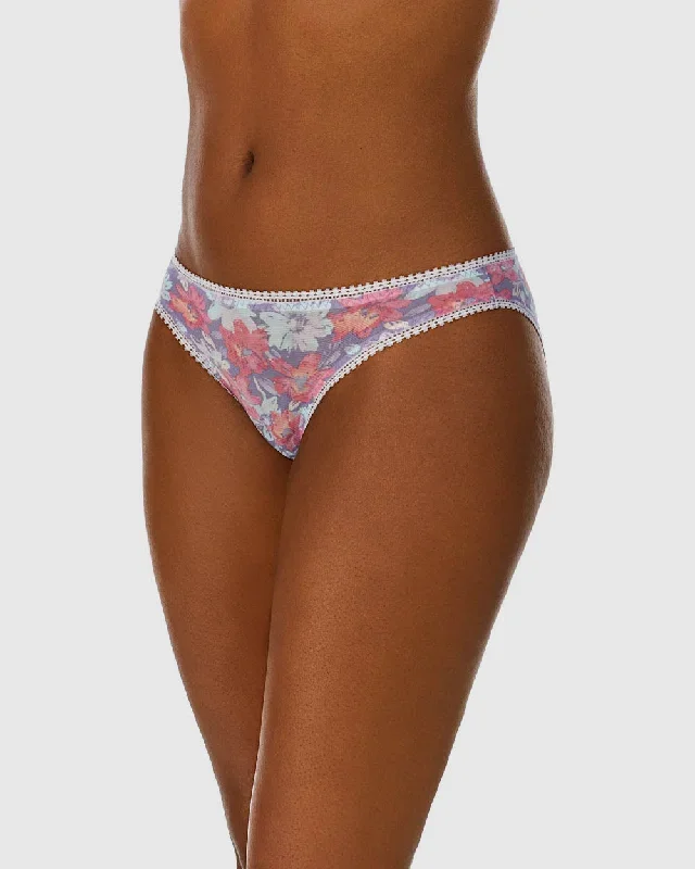 Triple Mesh Hip Bikini Underwear - Sketchbook Floral